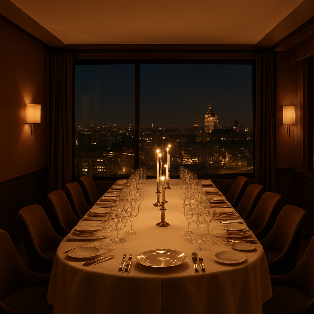 Private dining table op de 27ste verdieping van LUTE TwentySix